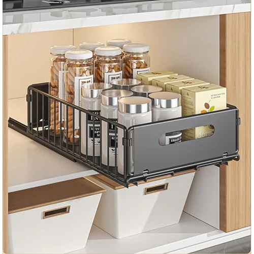 Offerta a tempo: YunNasi Cassetto Estraibile Cucina, Nero, 1 pezzi 38D X 25W X10H CM - 11% da 21.99 € a 19.54 €