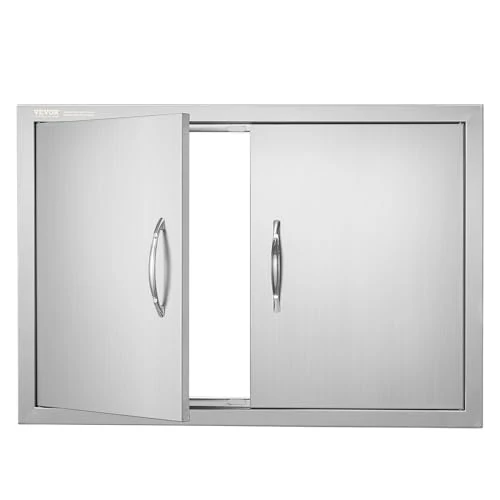 Offerta a tempo: VEVOR Porta di Accesso da Cucina Doppia 774 x 533 mm - Esterna in Acciaio Inox, Montaggio da Incasso per Isola, Stazione o Mobiletto da Esterno - 40% da 74.99 € a 44.90 €