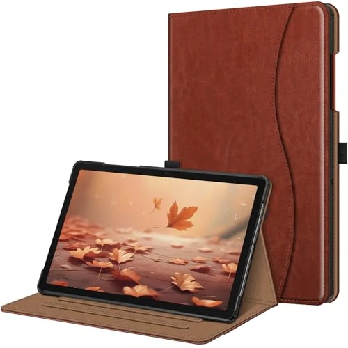 Fintie Schutzhülle für Samsung Galaxy Tab A9 Plus/A9+ 5G 11 Zoll 2023 Modell (SM-X210/X216/X218), Multi-Angle Viewing Smart Stand Back Cover mit Tasche Auto Wake/Sleep, Braun