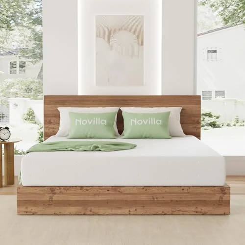 Offerta a tempo: Novilla Materasso 160x200, Materasso Matrimoniale, Altezza 18 cm, Gel Memory Foam, Schiuma Traspirante in Fibra di Bambù, Sostegno Perfetto, Rispettoso Della Pelle - 9% da 124.99 € a 113.58 €