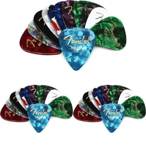 Offerta a tempo: Fender 351 plettri in celluloide Medley Heavy - Set di plettri, 12 pezzi (Confezione da 3) - 16% da 20.97 € a 17.70 €