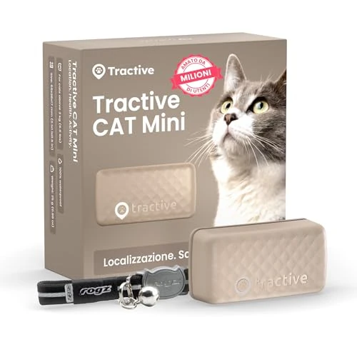Limited-time offer: Tractive Smart Cat Tracker Mini | #1 Cat GPS | Real-Time Location Tracking | Territory & Location History | Safety Collar included (Brown) from 44.99 GBP to 22.49 GBP (save 50%)