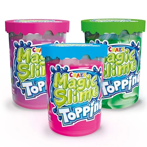 Offerta a tempo: CRAZE Magic Slime con Topping Glitter, Set 3 Barattoli, Giocattolo Bambini Sicuro e Non Tossico, 70ml - 0.00% da 8.97 € a 8.97 €