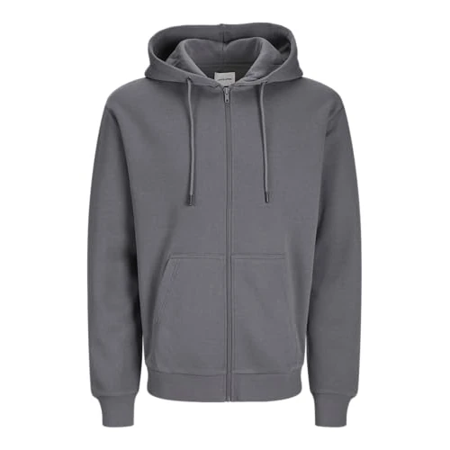 JACK & JONES Sweat à Capuche à Fermeture éclair Regular Fit Uni Pullover JJEBRADLEY, Couleurs:Marron-foncé, Taille Chandail:XXL