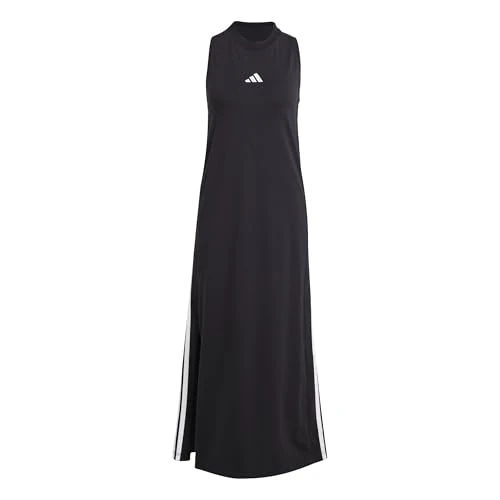 Tijdelijke aanbieding: adidas Mujer ESSENTIALS 3-STRIPES LONG RACERBACK DRESS, Black/White, XXS van 32.70 € naar 32.70 € (0.00% korting)