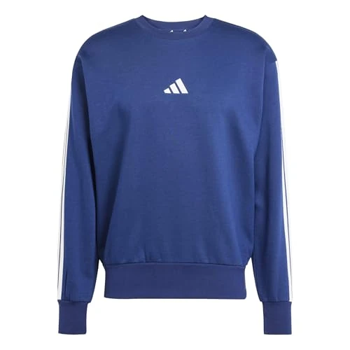 Zeitlich begrenztes Angebot: adidas Herren Essential Three Stripes Fleece Sweatshirt, Dark Blue/White, XXL von 38.90 € auf 38.90 € (0.00% Rabatt)