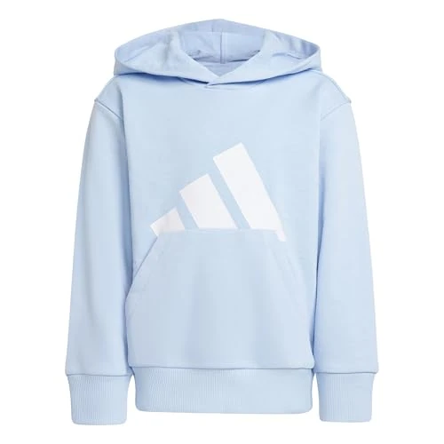 adidas uniseks-kind ESSENTIALS BIG LOGO HOODIE, glow blue/white, 7-8 Years