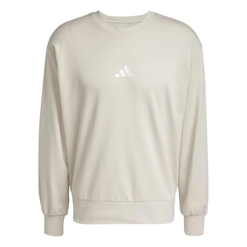 adidas Mężczyźni ESSENTIALS FEELCOZY FRENCH TERRY SWEATSHIRT, wonder alumina/white, XXL