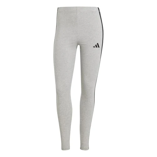 Offerta a tempo: adidas Donna Essentials 3-Stripes Cotton Leggings Tights, medium grey heather/black, S - 37% da 30.00 € a 18.99 €
