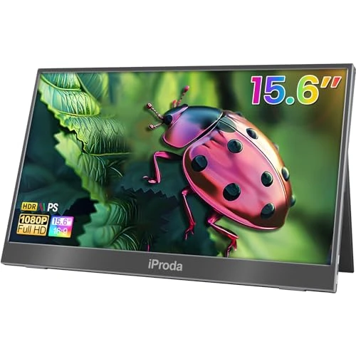 Offerta a tempo: Monitor portatile, monitor mobile da 15,6 pollici, monitor portatile FHD 1080P con altoparlante, monitor PC portatile, estensione schermo per laptop, secondo schermo USB-C per laptop, Gaming Switch - 12% da 65.99 € a 57.94 €