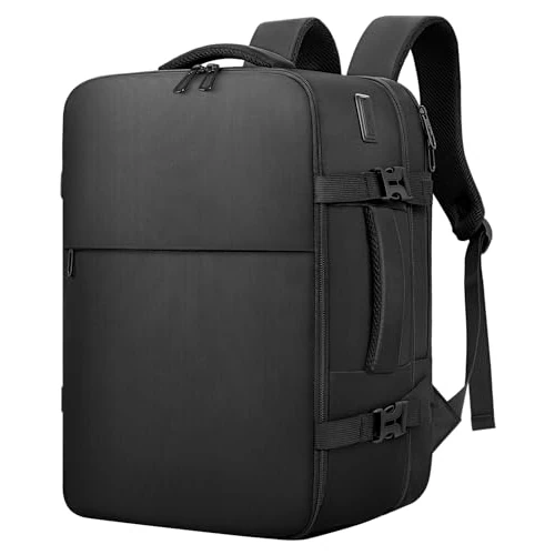 awoawo Hand Luggage Backpack Aeroplane 45L Large Travel Backpack Men Women Suitcase Backpack Waterproof Travel Bag for 17 Inch Laptop, Travel Backpack for Travel Business Trip Business Hiking Weekend