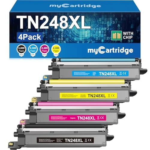 Oferta limitada: myCartridge TN248XL TN248 Toner TN-248CMYK TN-248VAL Compatible para Brother MFC-L3760CDW Toner para DCP-L3560CDW HL-L3240CDW HL-L3220CW para Brother TN248VAL TN248XL TN-248 4-Pack de 59.99 € a 48.86 € (ahorro 19%)