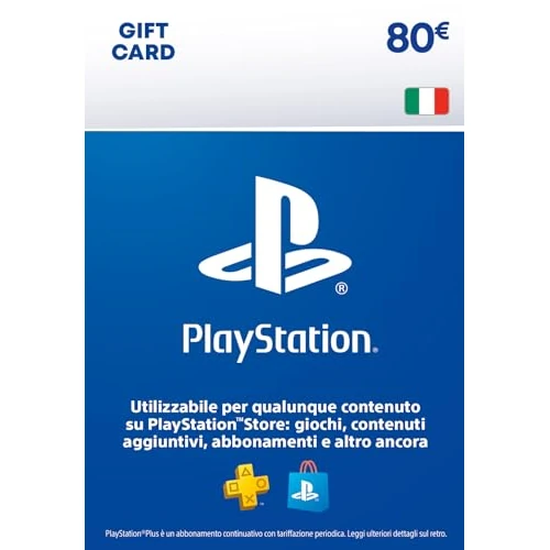 80€ PlayStation Store Gift Card per PlayStation Plus, Account italiano [Codice per email]