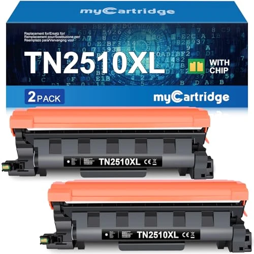 MYCARTRIDGE TN2510XL Toner Compatible for Brother TN2510 XL Brother MFC-L2827DW MFC-L2800DW MFC-L2835DW HL-L2400DWE DCP-L2660DW DCP-L2665DW HL-L2445DW DCP-L2620DW DCP-L2627DWE (2 x Black)