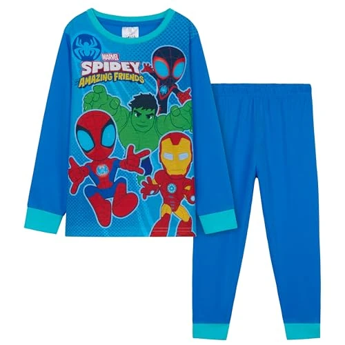 Offerta a tempo: Marvel Spiderman Pigiama Bambino, Comodo Traspirante Pigiami - Regalo Ragazzo (Blu/Multi, 5-6 Anni) - 34% da 18.49 € a 12.17 €