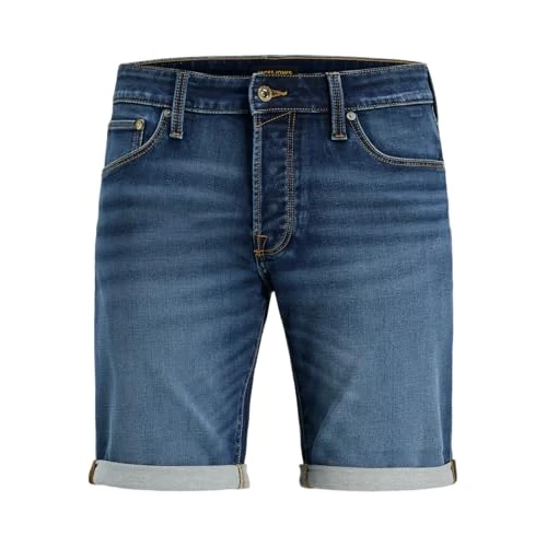 Limited-time offer: JACK & JONES Male Jeans Shorts Regular Fit Jeans Shorts, Blue Denim, S from 31.49 £ to 31.49 £ (save 0.00%)
