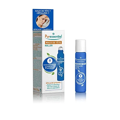 Limited-time offer: Puressentiel Headache Roll-On - Migra Pure - Relief from Pain Caused by Tension Headaches - Proven Efficacy - Instant Refreshing Effect - 100% Pure & Natural Essential Oils - 5ml from 12.36 GBP to 12.36 GBP (save 0%)