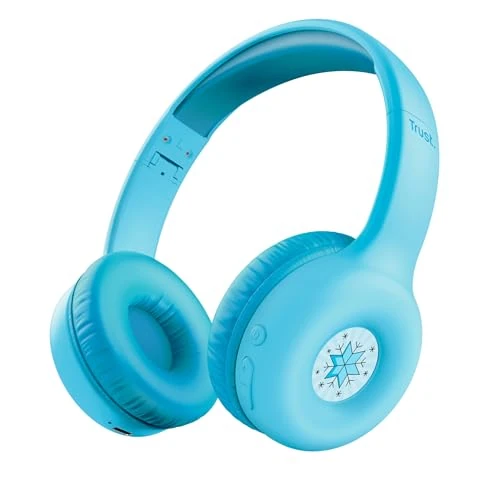 Oferta limitada: Trust Nouna Auriculares Inalambricos Bluetooth para Niñas 4-10 Años, Límite de Volumen (85dB), Cascos Plegables con Micrófono y Adhesivos, Batería de 15h, Headset para Switch, Tablet, Azul de 29.99 EUR a 18.99 EUR (ahorro 37%)