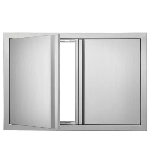 Offre limitée : VEVOR Porte d'Accès pour Barbecue, Double Porte de Cuisine Extérieure 774x532x45 mm, Porte Encastrée en Inox, avec Poignée Encastrée, pour Îlot de Barbecue, Station de Grillades, Placard Extérieure de 62.90 € à 47.06 € (25% de remise)