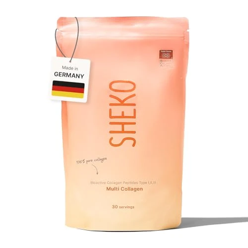 SHEKO Collagène en poudre 450g - Hydrolysat de collagene bioactif - Peptides de type 1, 2, 3 - Collagene en poudre - Qualité pure