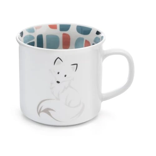 NICI Tasse Dreamy Winter 400ml 9,5x9cm Porzellan weiß - Teetasse Kaffee-Tasse Porzellantasse Henkeltasse Tasse Mug mit Henkel für Kalt- und Heißgetränke, Kaffee, Tee, Milch, Kakao