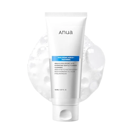 Offerta a tempo: Anua Hydrating Gentle Foaming Cleanser - Detergente viso idratante delicato con Acido Ialuronico, Glicerina, Zinc PCA e Pantenolo, per pelle secca e sensibile, ideale per double cleansing (150 ml) - 20% da 16.00 € a 12.88 €