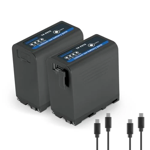 Zeitlich begrenztes Angebot: NEEWER 2 STK NP-F970 7800mAh Replacement Battery wiederaufladbarer NP-F Kamera Akku für Sony FX3/FX30/A7, für Canon R5, für Nikon Z8, 20W Typ C PD Schnellladung für Camcorder LED Videoleuchte, TP-F970 von 79.49 € auf 70.40 € (