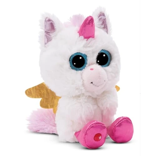NICI Kuscheltier GLUBSCHIS Einhorn Glowy Kaddi 15cm weiß - Stofftier aus weichem Plüsch, niedliches Plüschtier zum Kuscheln und Spielen, für Kinder & Erwachsene, tolle Geschenkidee - 49695