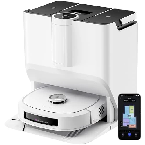 Offerta a tempo: Eureka J20 Robot Aspirapolvere Lavapavimenti con Mappatura, del Mocio Cingolato 8000Pa, Rilevamento Ostacoli 3D, Autopulente Stazione 45°C Asciugatura Aria Calda, 6000mAh,Controllo Vocale/Google/Alexa - 38% da 899.00 € a 555.00 €