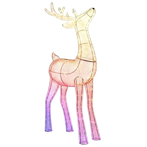 Tijdelijke aanbieding: Twinkly Reindeers Stag, Instelbare Renna Luminosa Voor Buiten met 240 LED RGB + Warm Wit Licht, Hoogte 125cm, Compatibel met Alexa en Google Home, IP44, Kerstverlichting Buiten Beheerd via App van 249.99 EUR naar 234.99 EUR (korting 6%)