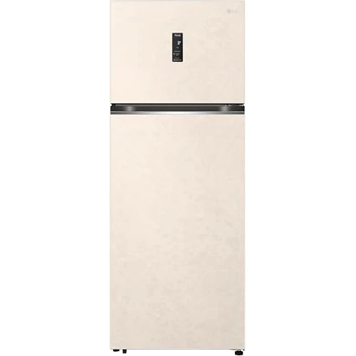 LG GTBV44SEBKD - Frigorífico de doble puerta de 70 cm, clase E, 461L, conectividad Wi-Fi con App Thinq, puertas planas, tecnología Door & Linear Cooling, pantalla externa, compresor Smart Inverter
