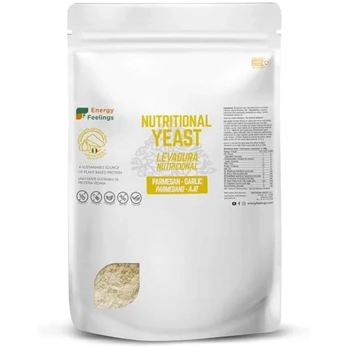 Offerta a tempo: Energy Feelings Lievito Nutrizionale in Scaglie Sapore Aglio 1 Kg. Lievito Alimentare Inattivo Naturale Ricco di Vitamine B, Fibre e 43% di Proteine. Senza Glutine, Vegano - 11% da 45.97 € a 40.86 €