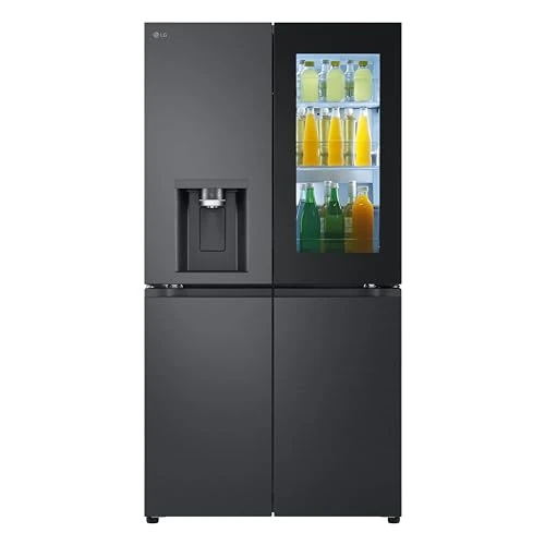 Offerta a tempo: LG GMG960EVJE Frigorifero Multidoor Instaview, Frigorifero 4 Porte, Classe E, 638l, Dispenser Acqua E Ghiaccio Con Uvnano, Connettività Wi-fi Con App Thinq, Ripiano Pieghevole, Metal Fresh, Nero - 17% da 2099.00 € a 1736.00 €