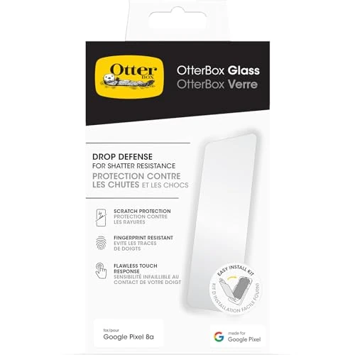 Limited offer: OtterBox Google Pixel 8a Glass Screen Protector, Flawless Touch Response, Fingerprint Resistant, Easy Installation Clear from 19.99 EUR to 9.79 EUR (save 51%)