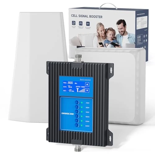 Offerta a tempo: ORBOCOM 5G 4G LTE Amplificatore Segnale Cellulare Banda 28/20/8/3/1/7 Ripetitore GSM di 70 dB Ripetitore Segnale Cellulare Supporta Tutti Gli Operatori, Con Schermo LCD ad Alta Definizione - 0.00% da 329.00 € a 329.00 €