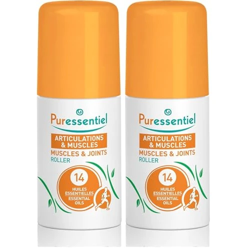 Puressentiel - Articulaciones y Músculos - Roller con 14 Aceites Esenciales - 99,9% de origen natural - Ideal para aliviar los dolores crónicos - Rodillas, espalda y piernas del deportista - 75 ml
