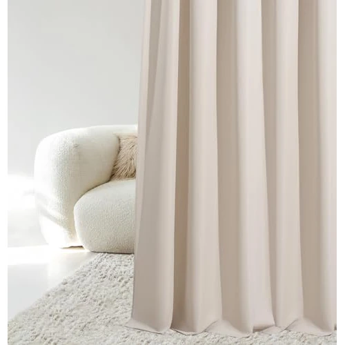 Oferta limitada: ROOM99 Aura - Cortina con Cinta fruncidora (180 x 260 cm, Ancho x Alto), Cortinas correderas Modernas, para salón, Dormitorio, Beige Claro, 1 Unidad de 37.68 € a 37.68 € (ahorro 0.00%)
