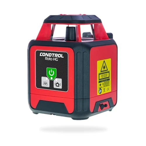 Offre limitée : CONDTROL - Laser Rotatif ROTO HG Vert - Niveau Portée avec Cellule 500m - Faisceau Vert, Point d'Aplomb - Bluetooth - Garantie 2+1 Ans - Livré avec Accessoires de 1007.88 € à 1007.88 € (0.00% de remise)