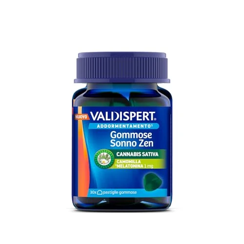 Offerta a tempo: Valdispert Gommose Sonno Zen, 30 Pastiglie Gommose per Dormire con Olio di Semi di Canapa — 8% da 8,80 € a 8,14 €