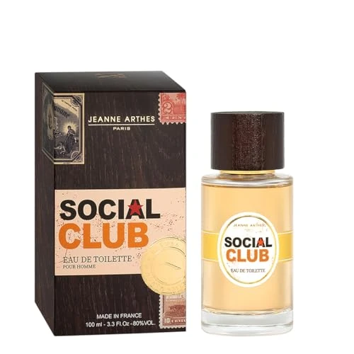 Offerta a tempo: JEANNE ARTHES - Parfum Homme Social Club - Eau de toilette - Flacon Vaporisateur 100 ml - Fabriqué en France à Grasse - 49% da 7.50 € a 3.80 €