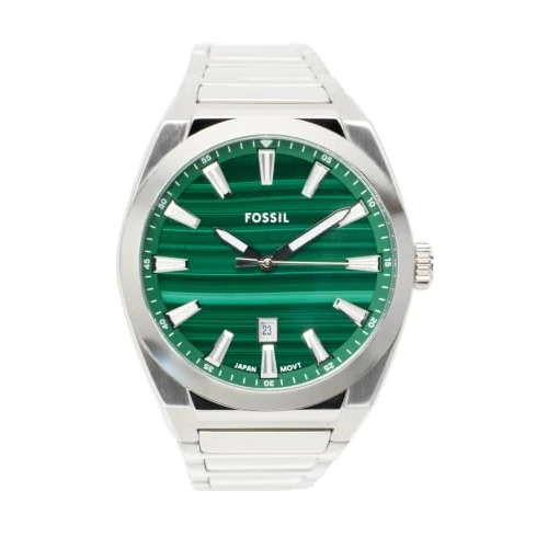 Oferta limitada: Fossil Reloj Everett para Hombre, Movimiento de Cuarzo con Fecha a Tres Agujas y Correa de Piel o Acero, Verde Oscuro de 192.71 € a 192.71 € (ahorro 0.00%)