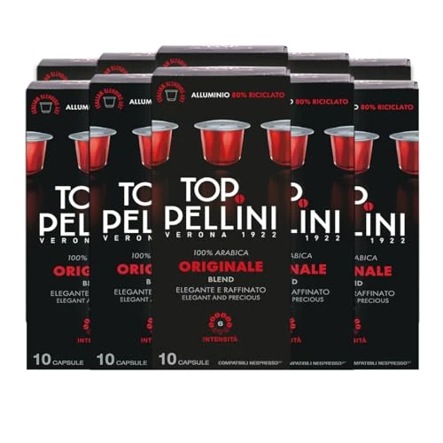 Offerta a tempo: Pellini Top 100% Arabica, 100 Capsule in Alluminio Compatibili Nespresso - 18% da 34.93 € a 28.49 €