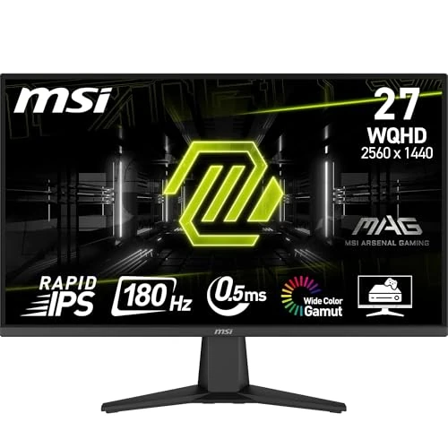 Offre limitée : MSI MAG 275QF Écran Gaming 27" WQHD - Dalle Rapid IPS 2560 x 1440, 180 Hz / 0,5 ms (GtG, Min.), Gamme de Couleurs sRGB 101%, AMD FreeSync, HDR Ready - DisplayPort 1.4, HDMI 2.0b (WQHD 144Hz) de 280.28 EUR à 190.59 EUR (remise 32%)