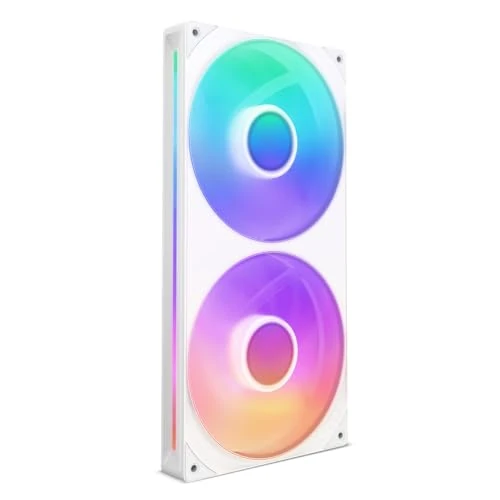 Oferta limitada: NZXT F280 RGB Core - Unidad de ventilador monocasco de 280 mm con 2 ventiladores RGB de 140 mm - Control de velocidad e iluminación - Alta presión estática y flujo de aire - 8 LED aRGB - Blanco de 49.99 € a 34.99 € (ahorro 30%)