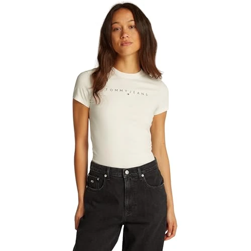 Offre limitée : Tommy Jeans T-Shirt Manches Courtes Femme Linear Slim Fit de 21.50 EUR à 21.50 EUR (remise 0%)
