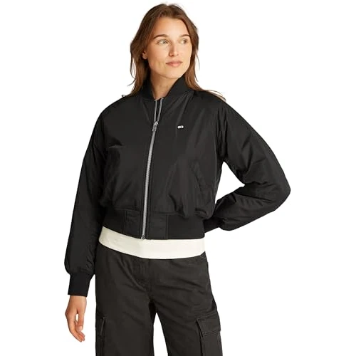 Offerta a tempo: Tommy Jeans Tjw Essential Bomber Jacket Ext Dw0Dw19316, Bomber, Donna, Nero (Black), XL - 51% da 179.90 € a 89.00 €