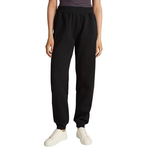 Calvin Klein Pantalones de chándal Mujer Raised Embroidery CK Jog Pant Regular Fit, Negro (CK Black), L