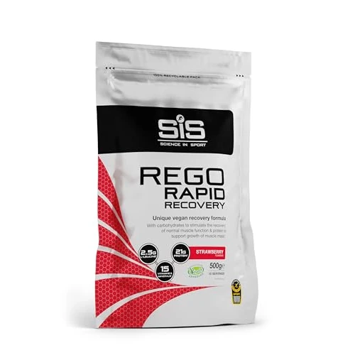Offerta a tempo: Science in Sport Rego Rapid Recovery 500g Fragola Vegan - Drink di recupero in polvere con carboidrati, proteine in polvere, elettroliti, vitamine e minerali, Favorisce un allenamento efficace - 40% da 20.00 € a 11.94 €