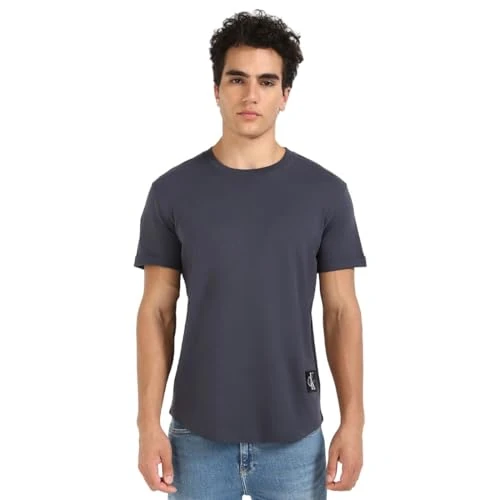 Calvin Klein Heren Badge Opslaan Mouw S/S T-shirt, India-inkt, XS