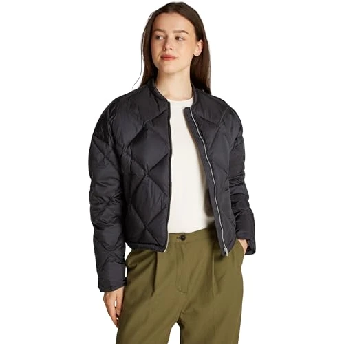 Offerta a tempo: Tommy Hilfiger Donna Bomber Casual Quilted Down Trapuntato, Nero (Black) — 55% da 229,90 € a 102,99 €